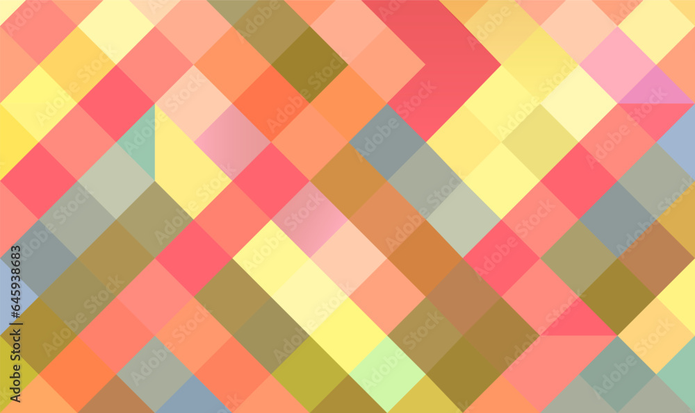 Poster abstract colorful rhombus mosaic pattern. pattern of geometric shapes, rhombic. texture with flow of