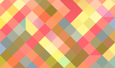 Abstract colorful rhombus mosaic pattern. Pattern of geometric shapes, rhombic. Texture with flow of spectrum effect. Can use for cover, artwork, print ad, poster, banner. Geometric background. Vector