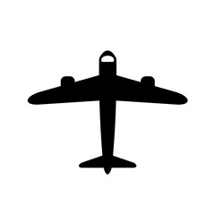 black airplane icon