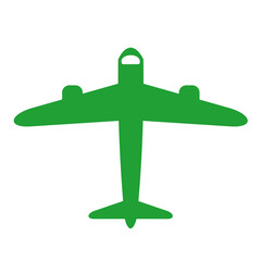 Obraz premium green airplane icon