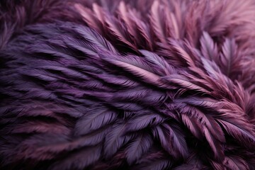 Fototapeta premium Ultra pastel blue and violet feathers closeup. ai generative