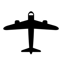 black airplane icon