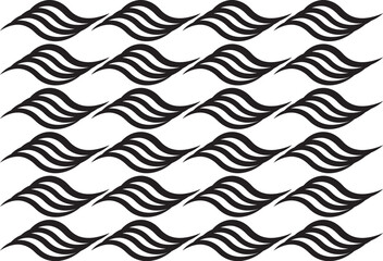 seamless pattern with hand drawn waves