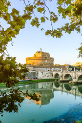 Castle of Saint Angelo along the Tiber river, Rome