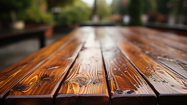 Wet table in the garden. Generative Ayi