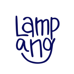 Lampang. Tailand. Local name. Design elements. Concept lettering	