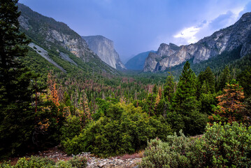 The Famous Tunnel View of Yosemite National Park - California, USA