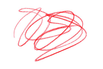Obraz na płótnie Canvas red pencil strokes isolated on transparent background