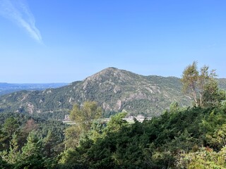 Beautiful scenery and hiking trials in  Kanadaskogen Bergen Norway
