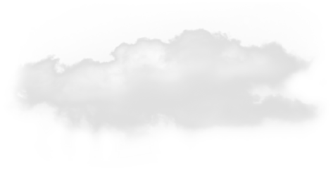 White clouds isolated on transparent background