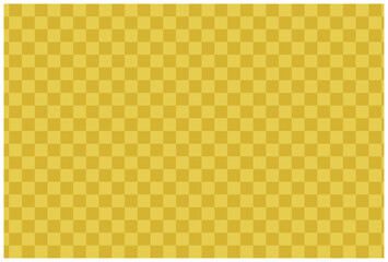 年賀状にもおすすめの金色の市松模様の背景（はがき比率）