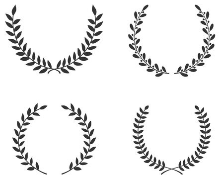 Hand Drawn Laurel Wreaths