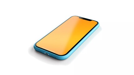 phone with white background.  ideal for designs related to technology, mobile apps, social media, or any project requiring an eye-catching and vibrant visual.