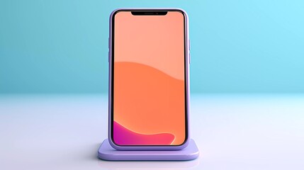 phone with colorful background.  ideal for designs related to technology, mobile apps, social media, or any project requiring an eye-catching and vibrant visual.