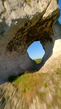 Amazing Jurassic highlands of limestone rocks in Poland by FPV drone.