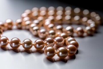 Elegant golden pearl necklace