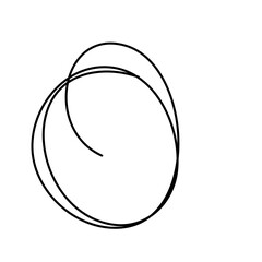 Hand drawn circle line sketch