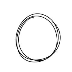 Hand drawn circle line sketch
