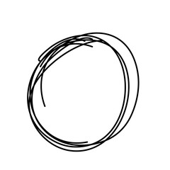 Hand drawn circle line sketch