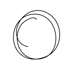 Hand drawn circle line sketch