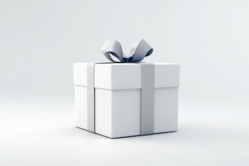 Gift box white mockup. Generate Ai