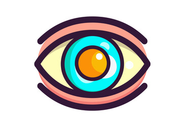 eye icon eye symbol eye logo flat colorful vector