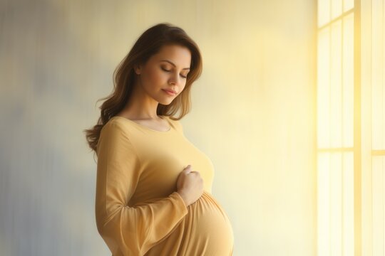 Pregnant woman photo. Generate Ai