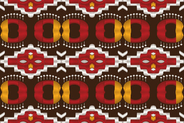 Motif Ikat Paisley Embroidery Background. Ikat Design Geometric Ethnic Oriental Pattern Traditional. Ikat Aztec Style Abstract Design for Print Texture,fabric,saree,sari,carpet.