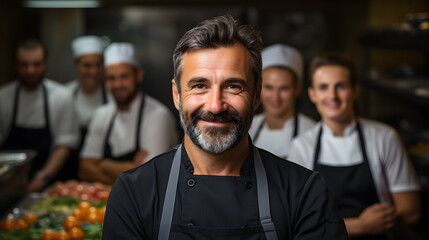 Head Chef with a team of chefs 