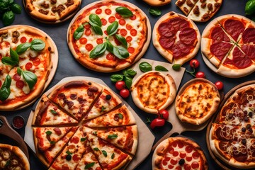 Fototapeta na wymiar close up of pizza