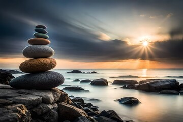 stones on the beach