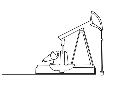 recommend clip art: industry oil extraction refinery business object line art