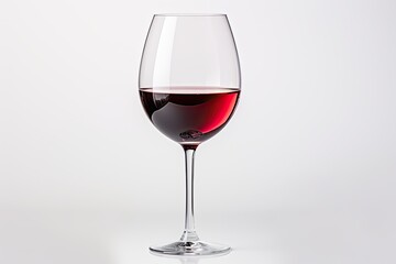 Red Wine Glass Isolated on White Background