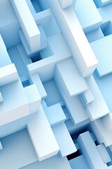 abstract blue background with cubes - generative ai