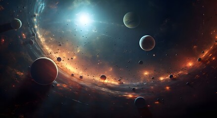 Obraz premium the sun and the planet