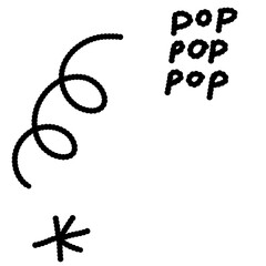 pop up line with curvy spring