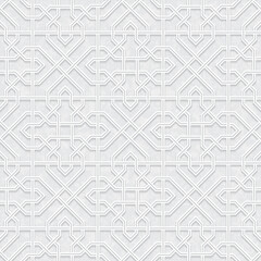 Seamless geometric pattern with light grey background, Vector Illustration
