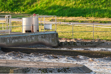 Modern Water Treatment and Bioenergy Facility. Urban Wastewater filtration and purification....
