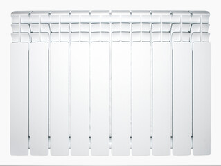 Bimetallic radiator for heating.Bimetallic white radiator.The radiator is bimetallic new.