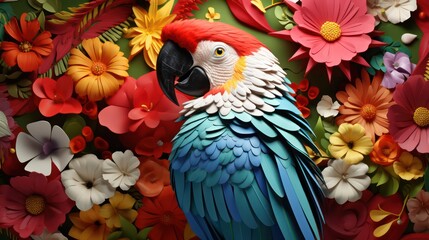 3d parrot background and 3d parrot tumbler wrap