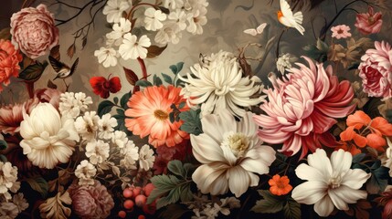 Obraz na płótnie Canvas floral background and floral tumbler wrap