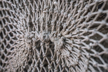 detail of a weathered lobster pot