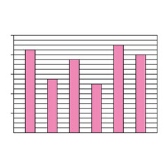 Elements of a math problem. Supporting elements in mathematical problems in statistical material. Bar chart and line icon. Linear symbol statistics. Vector illustration.