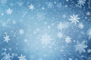 Winter pattern with snowflakes on blue background, snow, beautiful winter background picture