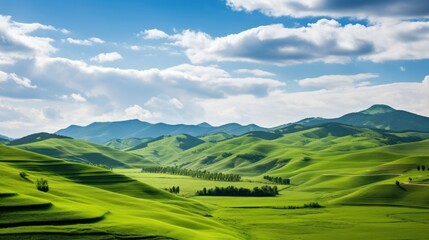 Fototapeta premium landscape with mountains. Generative AI