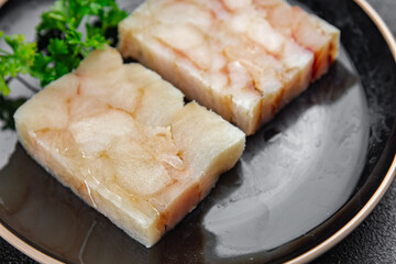 fish briquette raw fillet seafood cooking defrost appetizer meal food snack on the table copy space