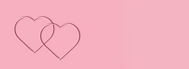 Pink hearts on a pink background. Card. Valentine's Day. Love. Image of a heart. Hearts. many hearts