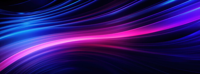 Abstract futuristic background. Neon ultrawide wallpaper. AI
