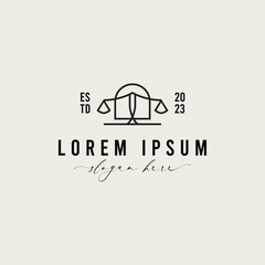 Minimalist Lawyer Logo Design Icon