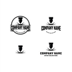 Laser Cutting logo design, laser cutting vector, vintage laser cutting
